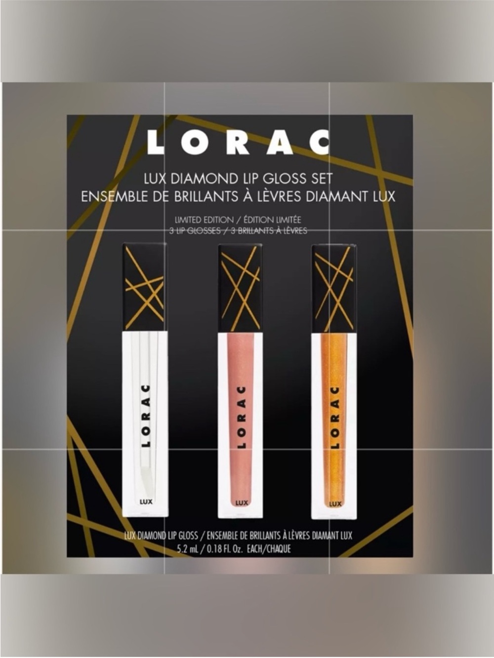 LORAC Lux Diamond Lip Gloss Set - NIB